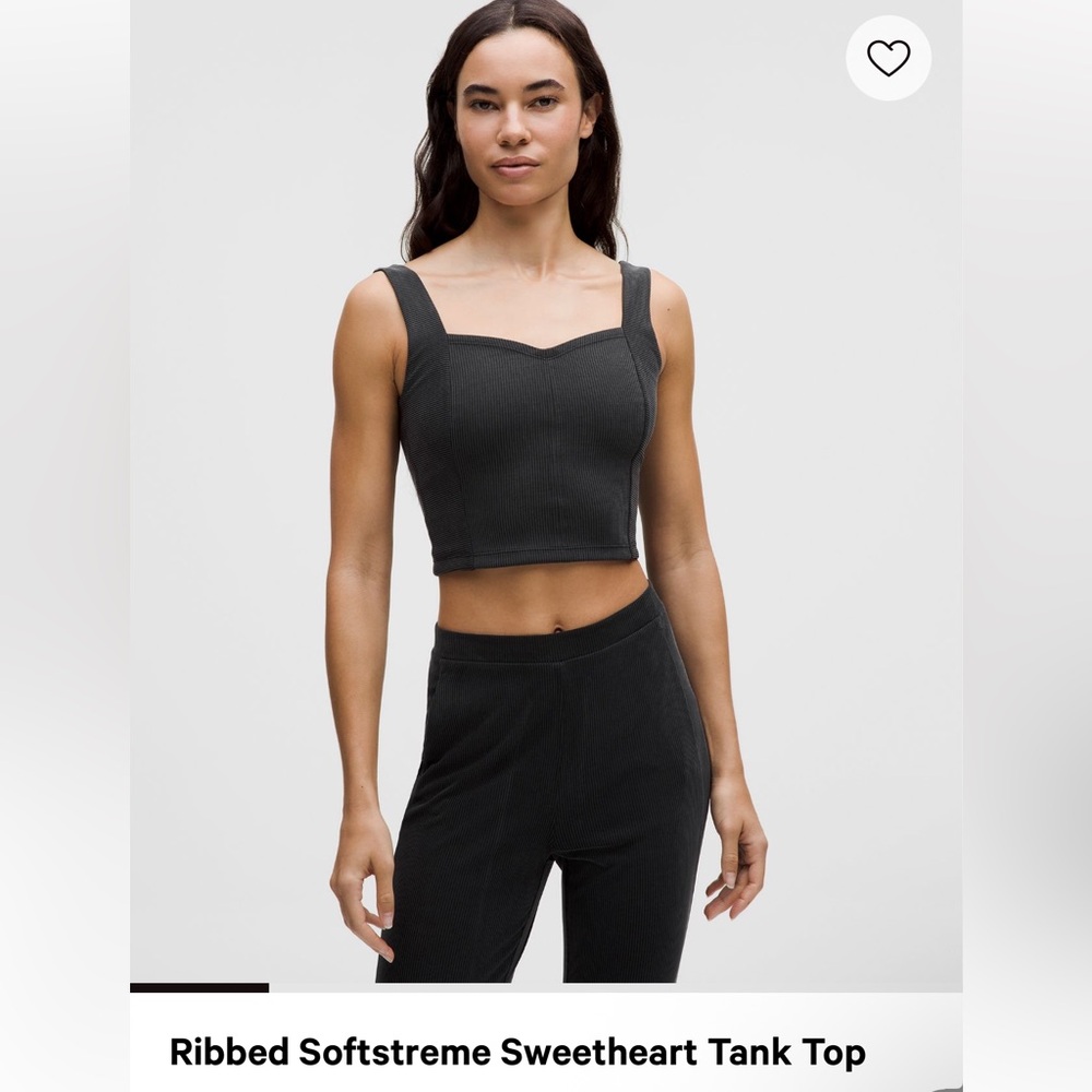 Lululemon Ribbed Softstreme Sweetheart Tank